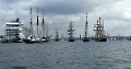 Windjammertreffen mit Oldtimern in Kiel