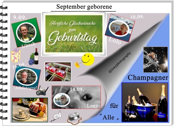 Der September hat mehrere Geburtstagskinder