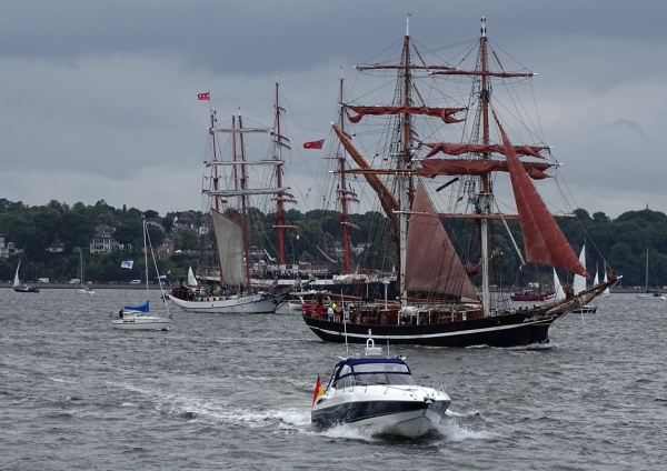 Windjammer auf der Kieler Innenförde,...