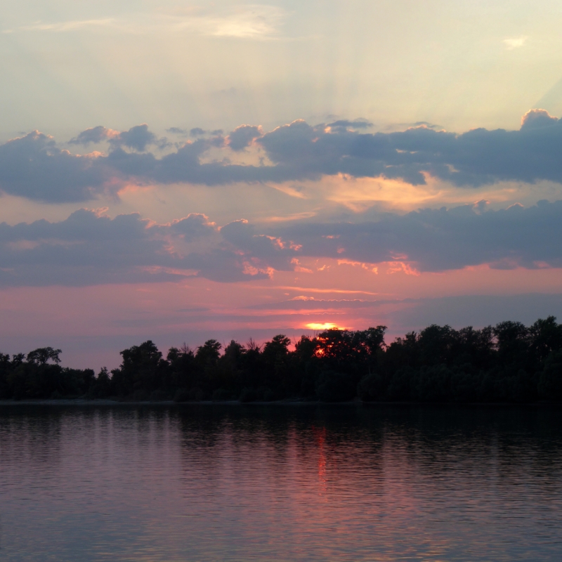 Sundowner auf der Donau