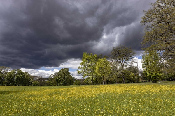 Sonne und Regen wechselten sich heute 