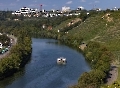 Hier fährt das Partyfloss auf dem Neckar