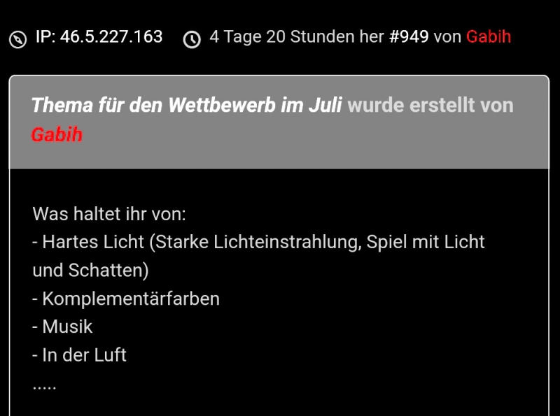 Bitte im Forum mitwirken! 