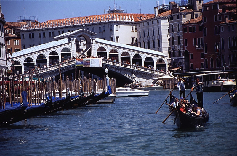 Venedig, Gondeln + Rialtobrücke