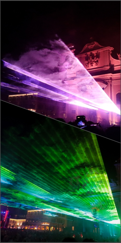 Lasershow bei einem Venezianischen Fests