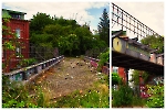 Collage Brücke altes Gaswerk